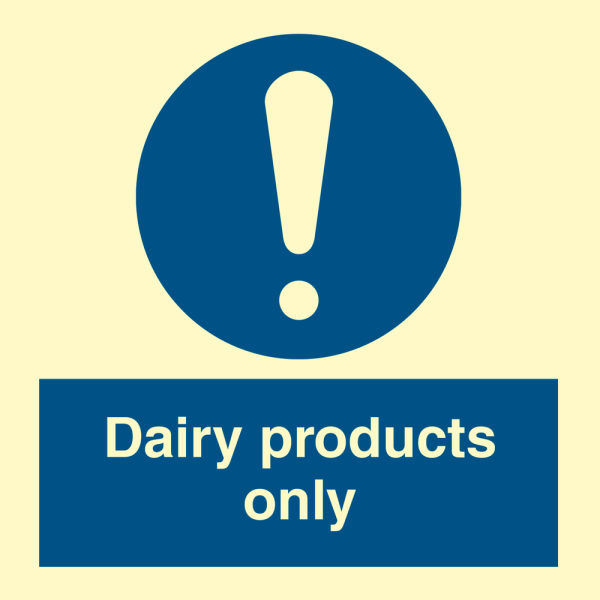 Dairy products only - IMO Mandatory sign - IMPA 335775