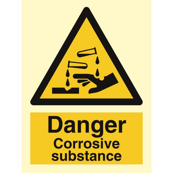 Danger Corrosive substance - IMO Hazard & Warning sign - IMPA 337596