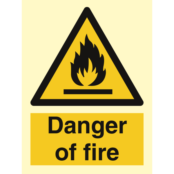 Danger of fire - IMO Hazard & Warning sign