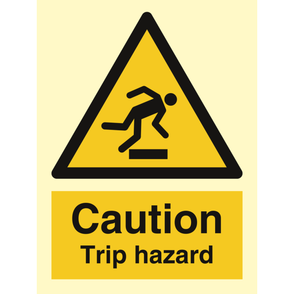 Danger trip hazard - IMO Hazard & Warning sign - IMPA 337620