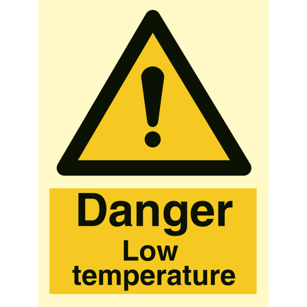 Hazard & Warning sign- Danger low temperature 