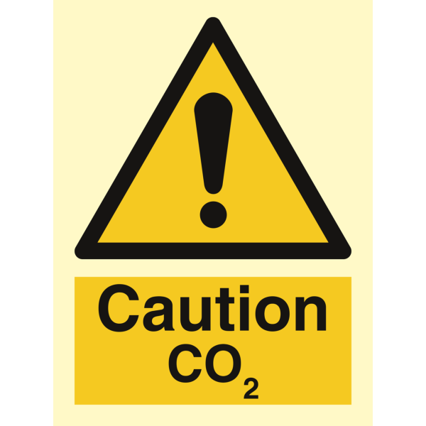 Caution CO2 - IMO Hazard & Warning sign