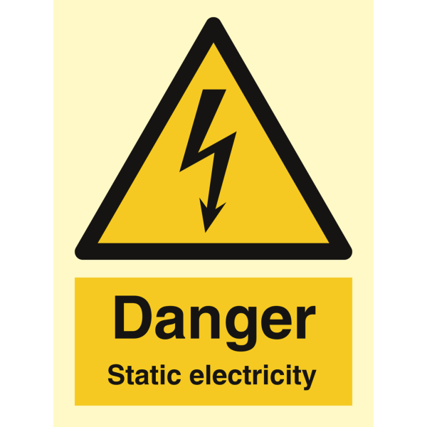 Danger static electricity - IMO Hazard & Warning sign - IMPA 337587