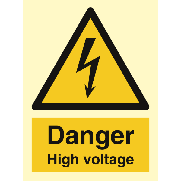 Danger High voltage - IMO Hazard & Warning sign - IMPA 337610