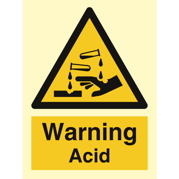 Warning - Acid - IMO Hazard & Warning sign - IMPA 337590