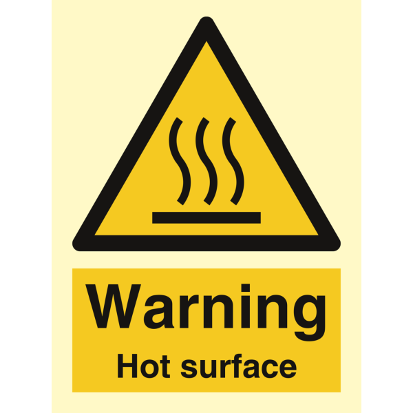 Warning Hot surface - IMO Hazard & Warning sign - IMPA 337579