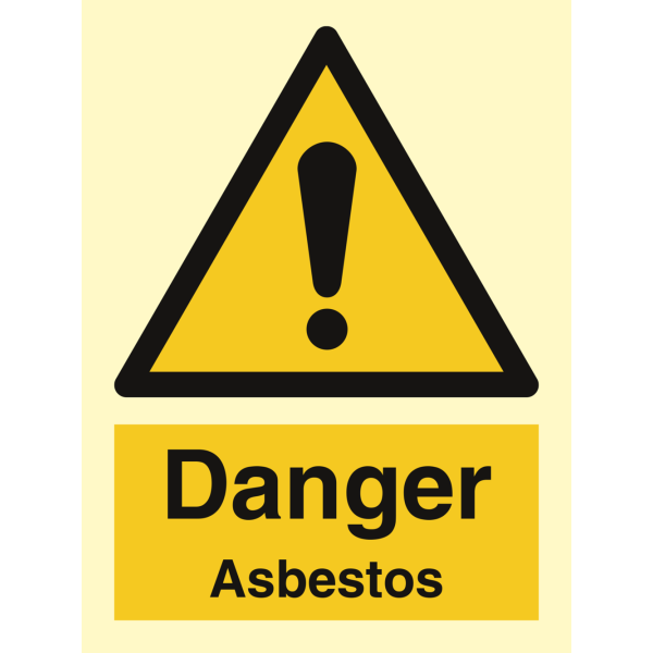 Danger Asbestos - IMO Hazard & Warning sign - IMPA 337554