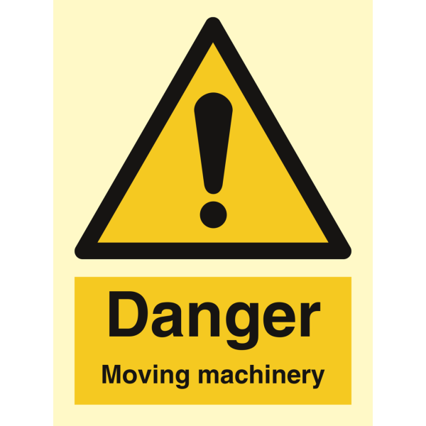 Danger moving machinery - IMO Hazard & Warning sign - IMPA 337546