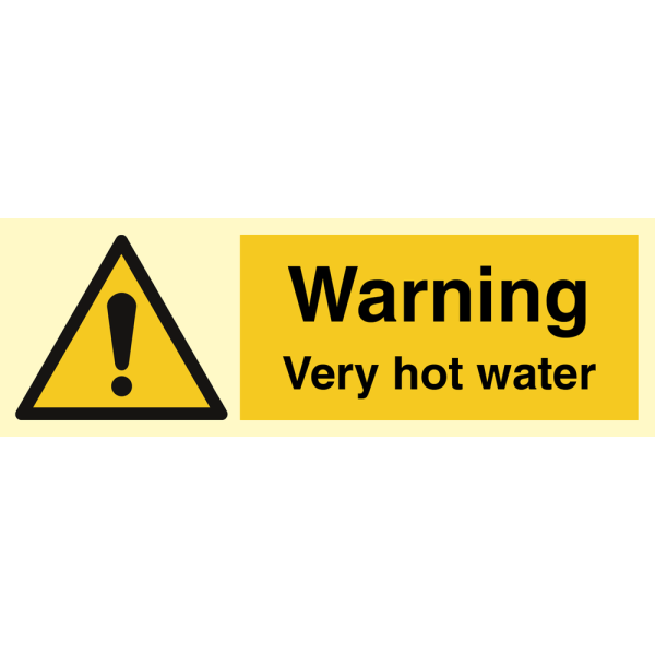 Warning - Very hot water - IMO Hazard & Warning sign - IMPA 337577