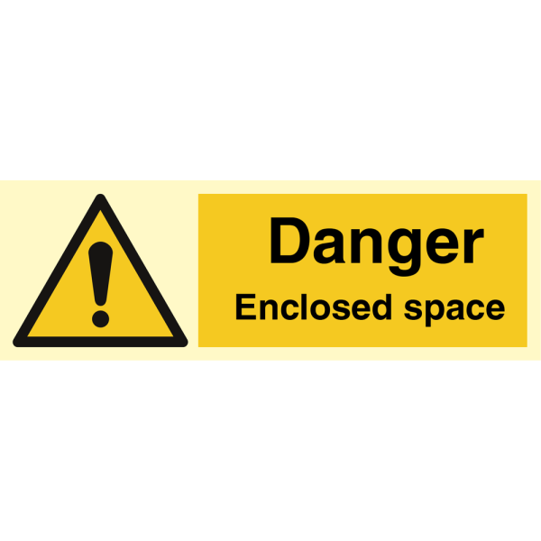 Hazard & Warning sign- Danger Enclosed Space