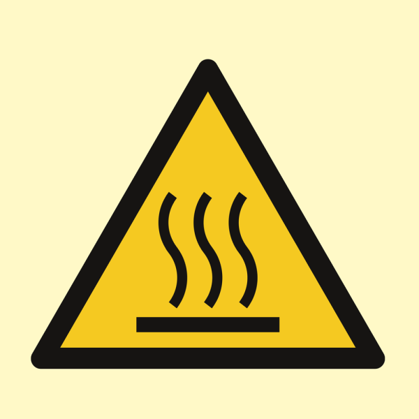 Hot surface - IMO Hazard & Warning sign