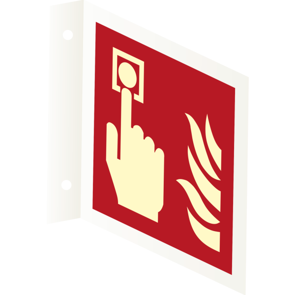 Fire alarm  - Etterlysende Alu HI300 - 200 x 200 mm