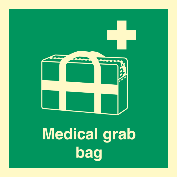 Medical grab bag - IMO Emergency sign - IMPA 334135