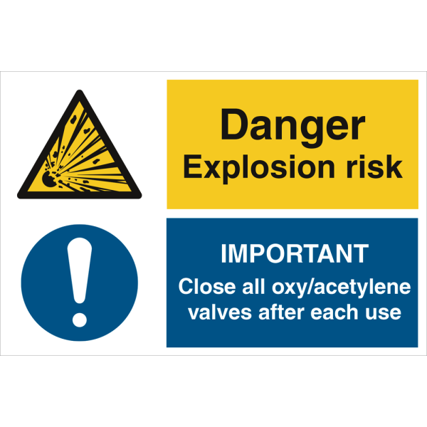 Danger explosion risk - IMO Combi sign