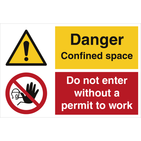 Danger confined space - IMO Combi sign - IMPA 333110