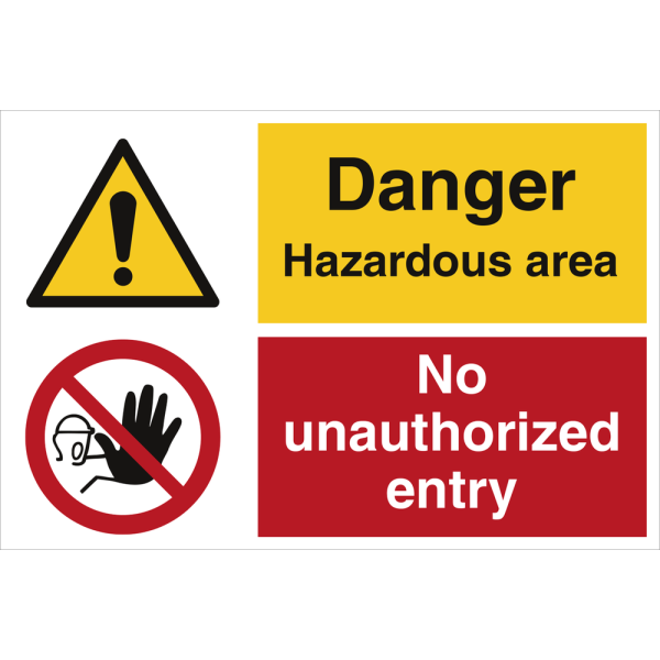 Danger Hazardous area - IMO Combi sign