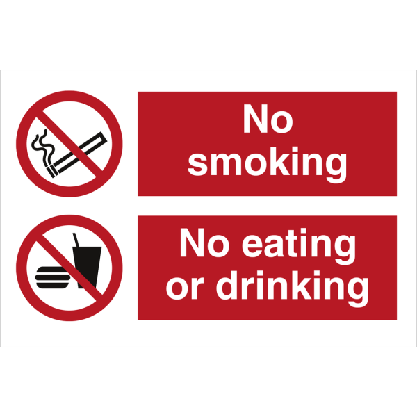 No smoking - No eating or drinking - IMO Combi sign - IMPA 338525