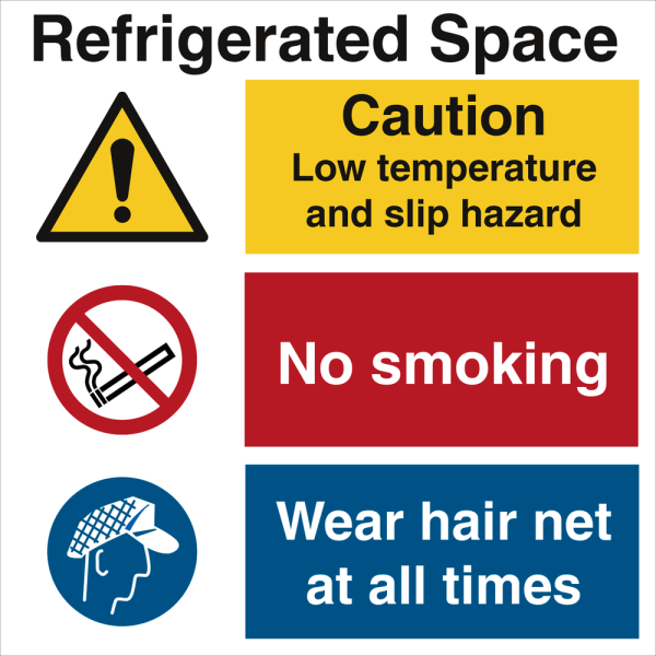 Refrigerated space - Caution - IMO Combi sign - IMPA 333122