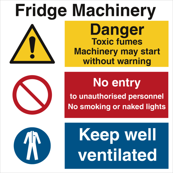Fridge Machinery - Danger - No entry - IMO Combi sign - IMPA 333129