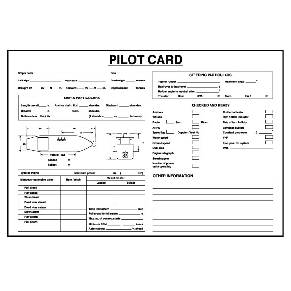 Pilot Card - 420 x 297 mm