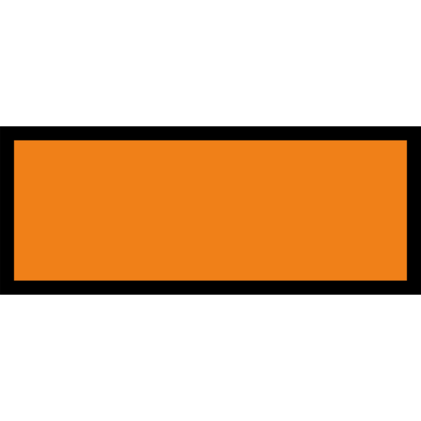 Oransje ADR-fareskilt uten tekst – 120 × 300 mm (smal)