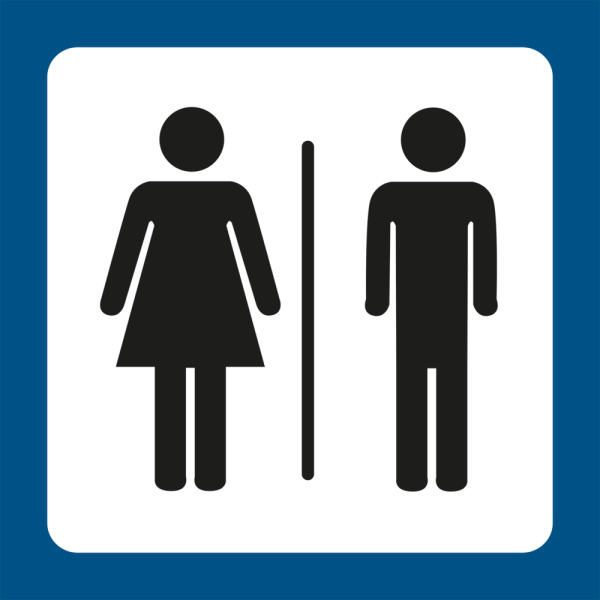Skilt med piktogram for Damer og Herrer - Symbolskilt