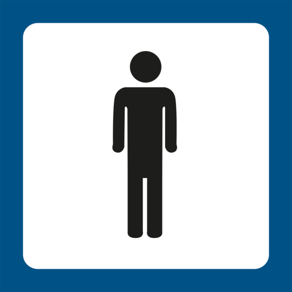 Skilt med piktogram for Herrer - Symbolskilt
