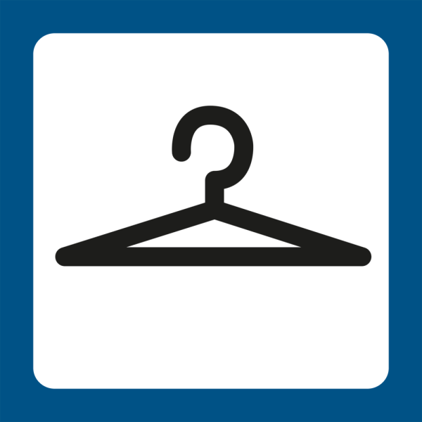 Skilt med piktogram for Garderobe - Symbolskilt