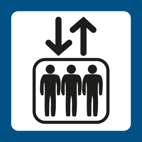 Skilt med piktogram for Personheis - Symbolskilt