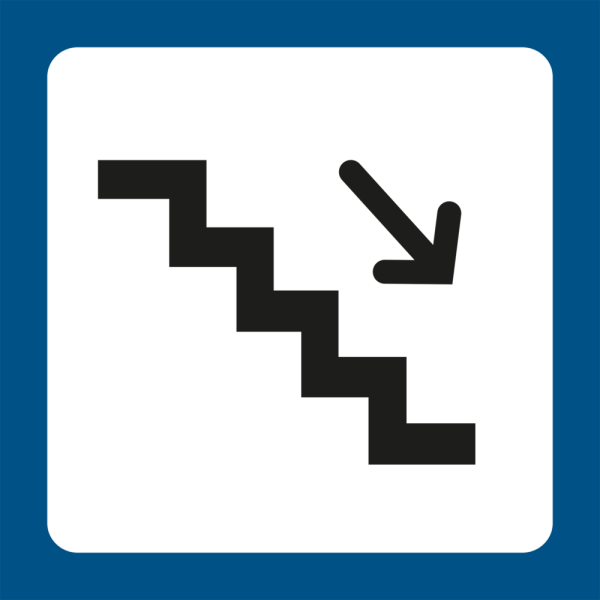 Skilt med piktogram for Trapp - Symbolskilt