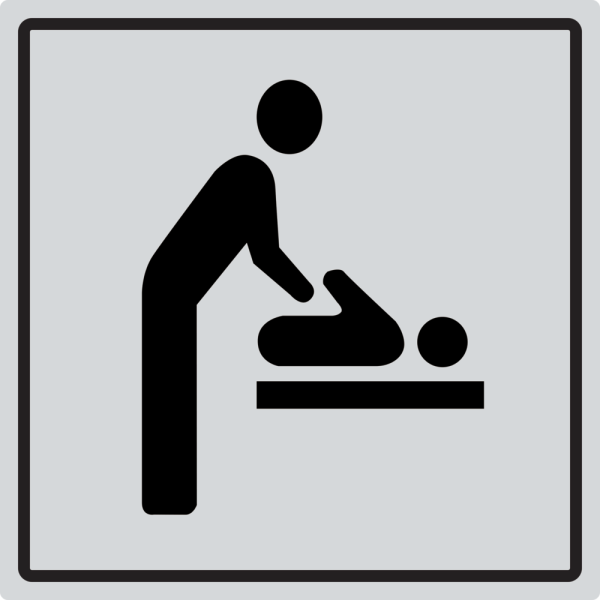 Skilt med piktogram for Stellerom - Rustfritt stål