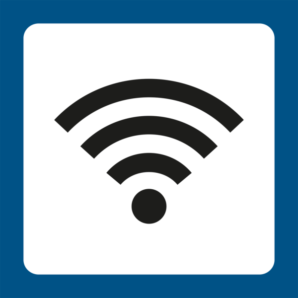 Skilt med piktogram for Wifi tilgang - Symbolskilt