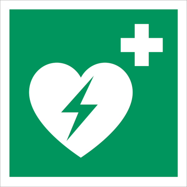AED Hjertestarter - Nødskilt