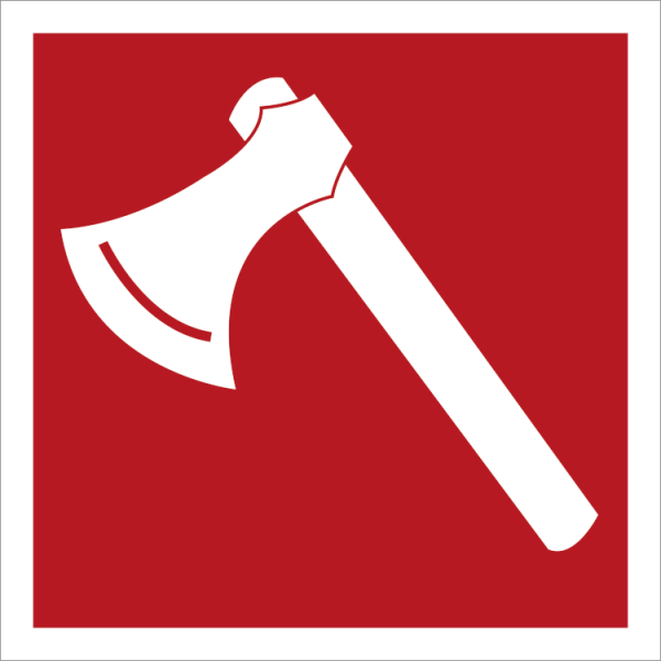 Brannøks plassering - Brannskilt