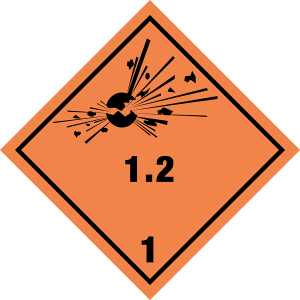 Explosives kl. 1.2 faresedler