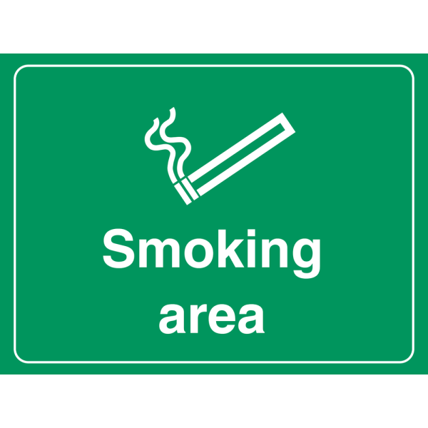Smoking area - Selvklebende vinyl - 150 x 200 mm
