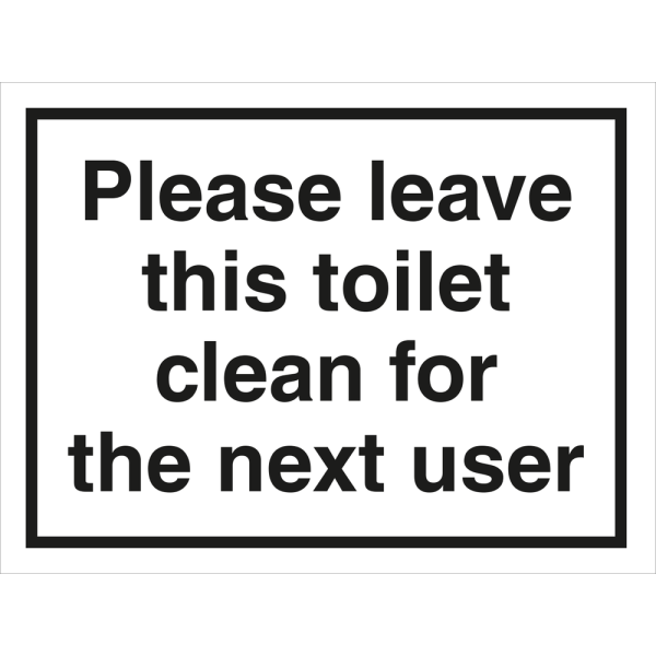 Please leave this toilet clean - Selvklebende vinyl - 150 x 200 mm
