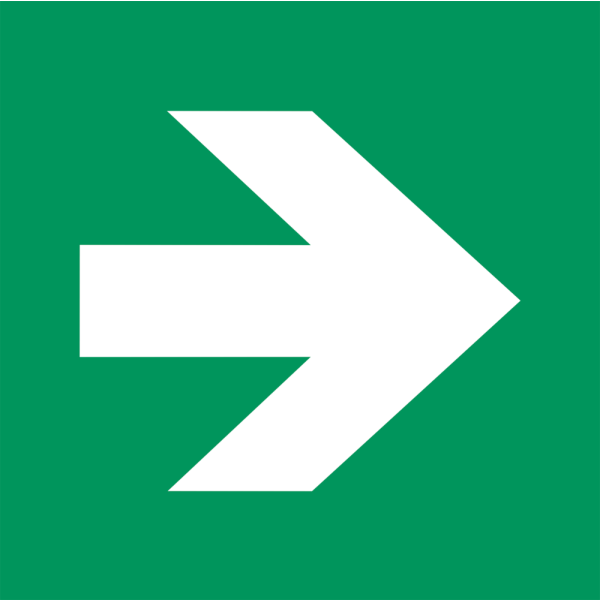 Arrow - Klar vinyl - 50 x 50 mm