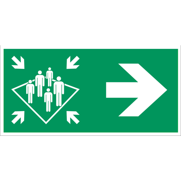 Muster station arrow right - Klar vinyl - 50 x 100 mm