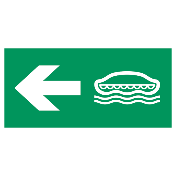 Lifeboat left - Klar vinyl - 50 x 100 mm