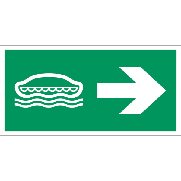 Lifeboat right - Klar vinyl - 50 x 100 mm