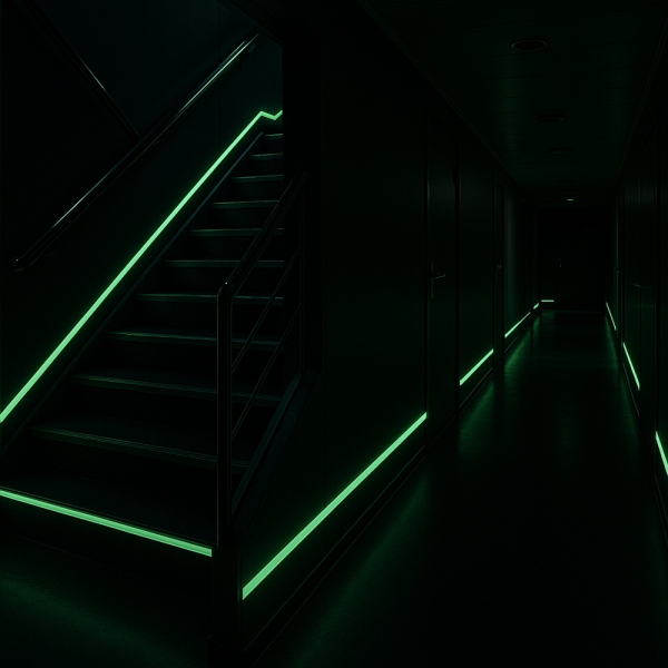 Photoluminescent Tape (MED-godkjent) til Low Location Light-ledelinjer