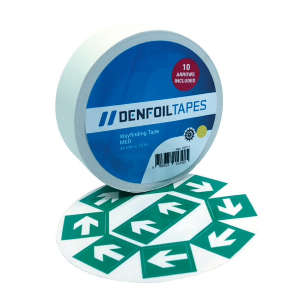 Etterlysende tape med pil (MED-godkjent) til Low Location Light-ledelinjer