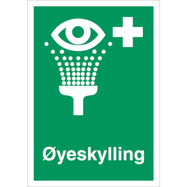 Øyeskylling - Nødskilt