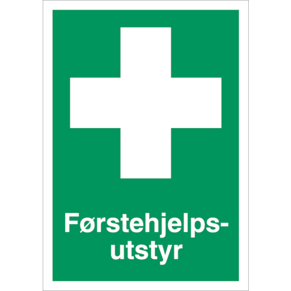 Førstehjelpsutstyr - Nødskilt