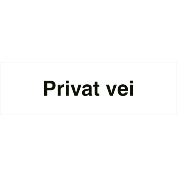 Privat vei skilt