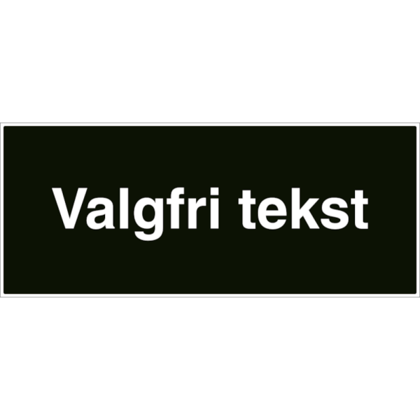 Underskilt med valgfri tekst 