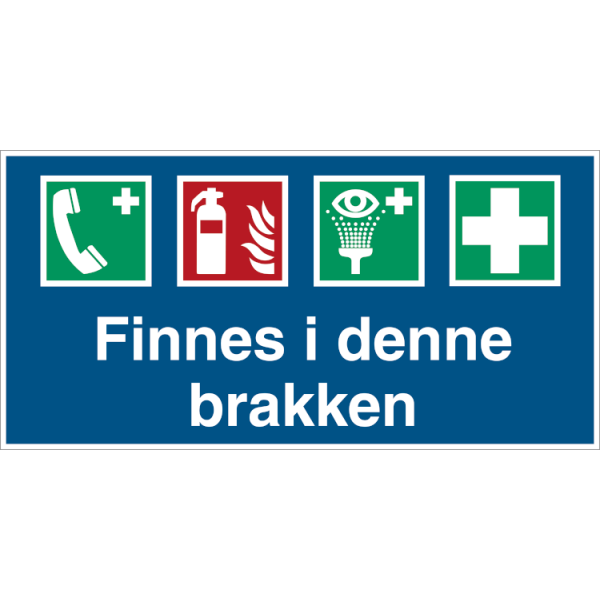 HMS-byggeplasskilt - Finnes i denne brakken