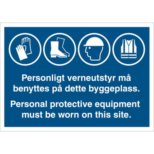 Påbudtskilt - Personlig verneutstyr - Personal protective