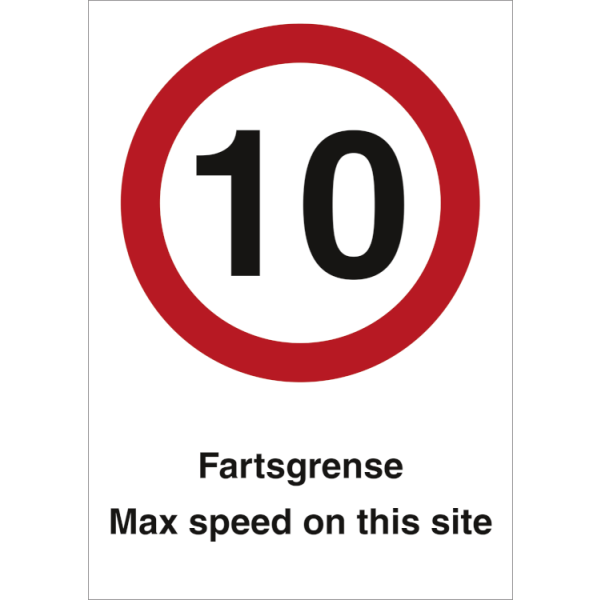 Fartsgrense - Max speed on this site NO / EN